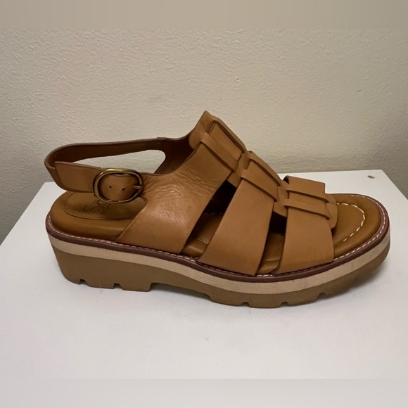 Sofft Women's Patrina platform leather sandals, Tan, Size 8 - Picture 8 of 9